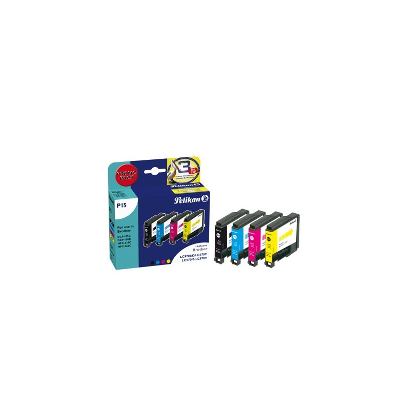 P15 - 4er-Pack - Schwarz, Gelb, Cyan, Magenta - kompatibel - Tintenpatrone (A...